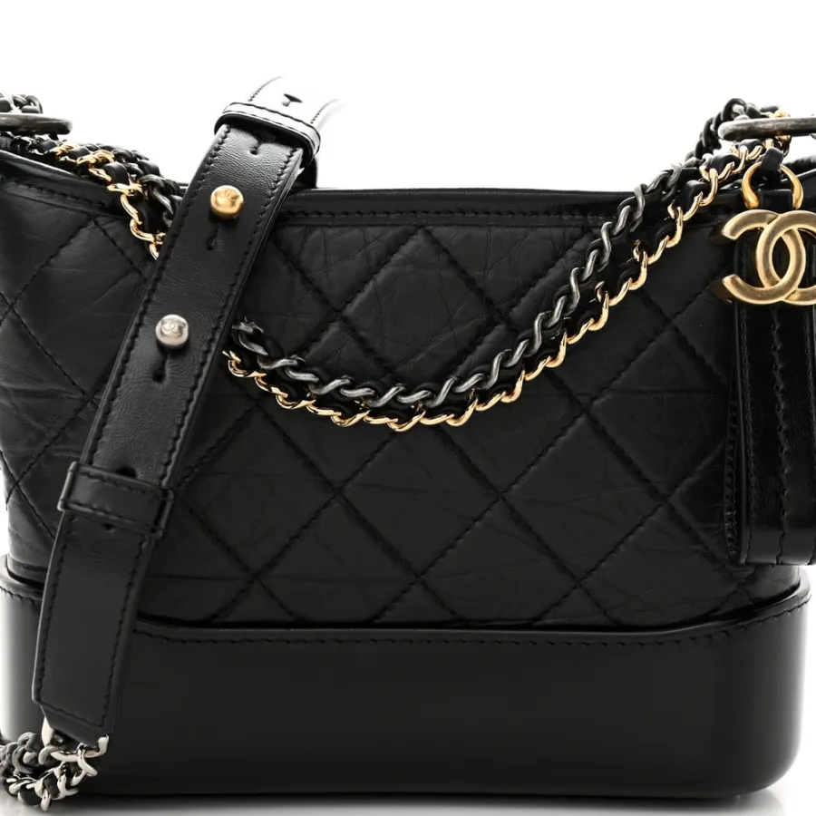 Black Quilted Chanel Bag Quilted Calfskin Leather