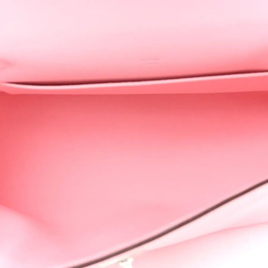 Hermès Kelly Pochette Clutch Rose Sakura Swift Leather Silver Hardware