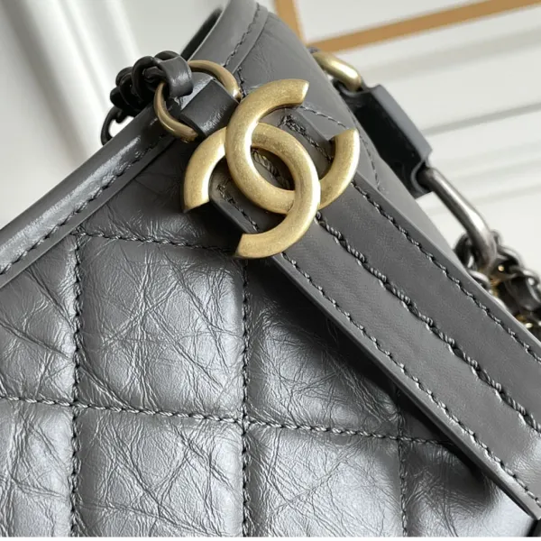 Chanel Grey Bag Quilted Calfskin Leather Shoulder Bags Crossbody Bags - Image 6