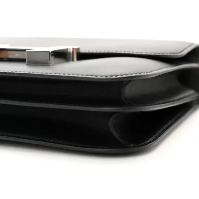 Hermès Constance 18 Black Ombre Veau Monsieur & Lizard Leather Palladium Silver Hardware