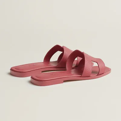 HERMES Oran Rose pink Slippers