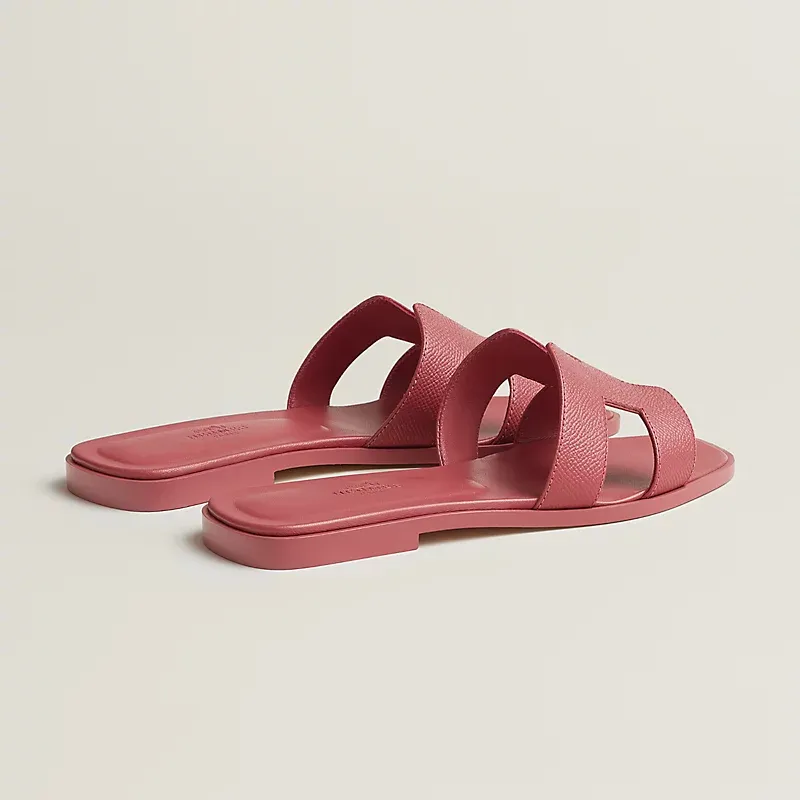 HERMES Oran Rose pink Slippers