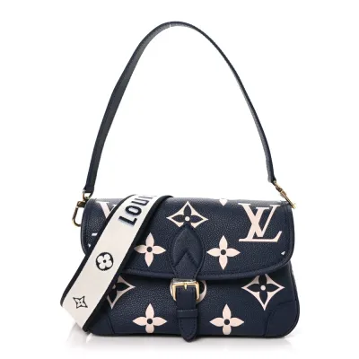 Louis Vuitton Diane PM Navy/Creme Giant Monogram Empreinte Leather