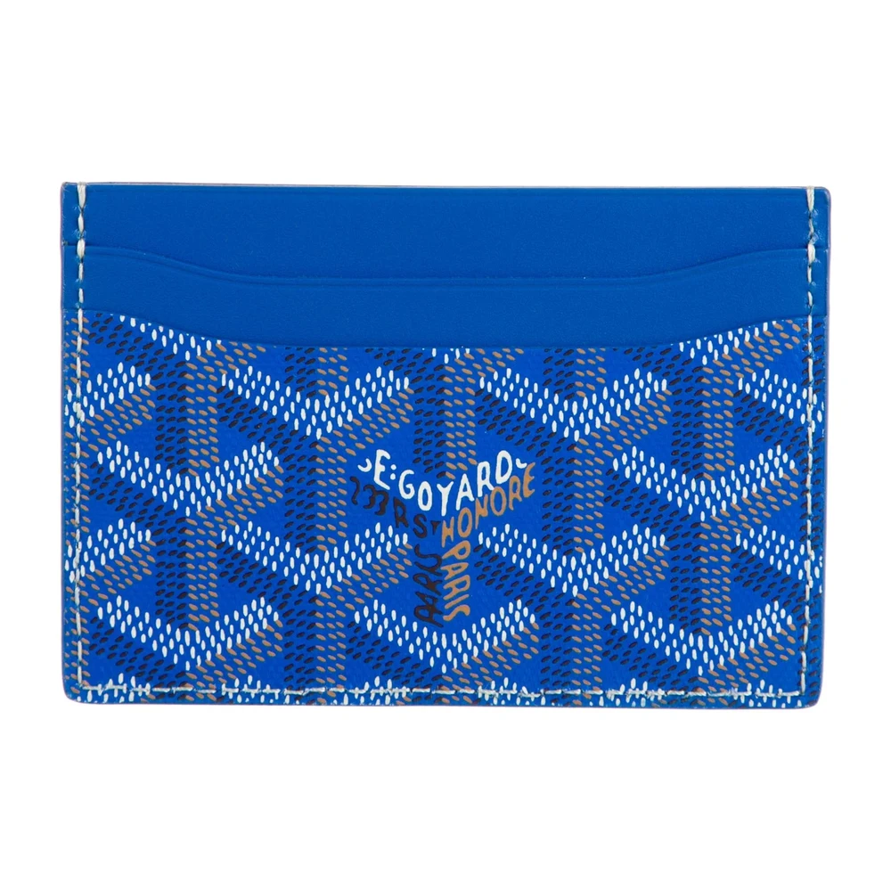 Goyard Porta-cartões Pequeno Saint Sulpice Azul em Canvas Goyardine