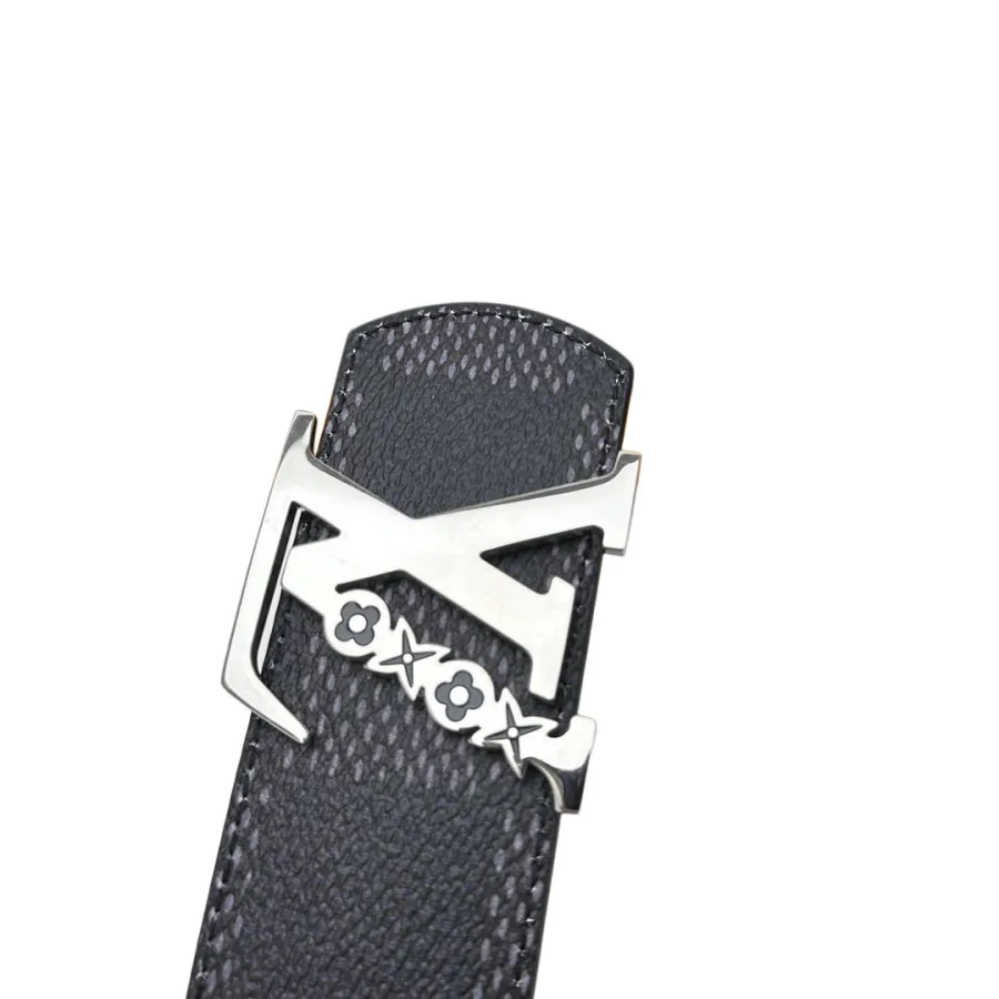 Louis Vuitton Men's Flower Buckle Reversible Belt In Black/Brown Dimension Calfskin With Gold/Silver Hardware 40mm