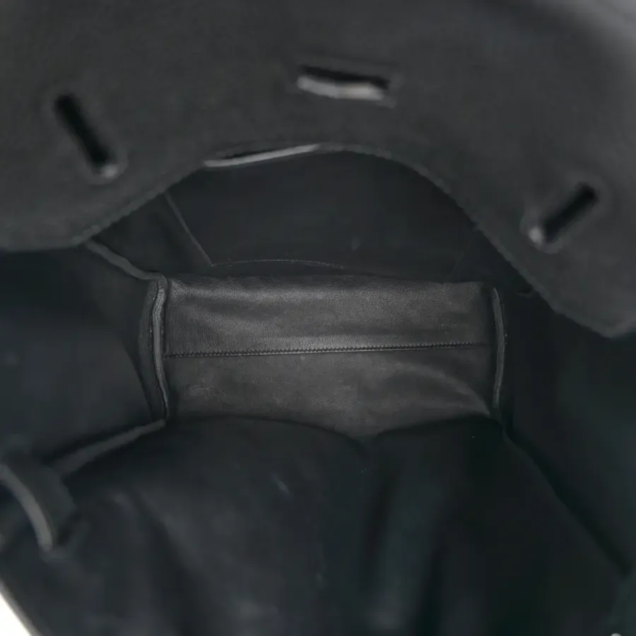 Hermès HAC à Dos GM Backpack Black Togo Leather Palladium Hardware