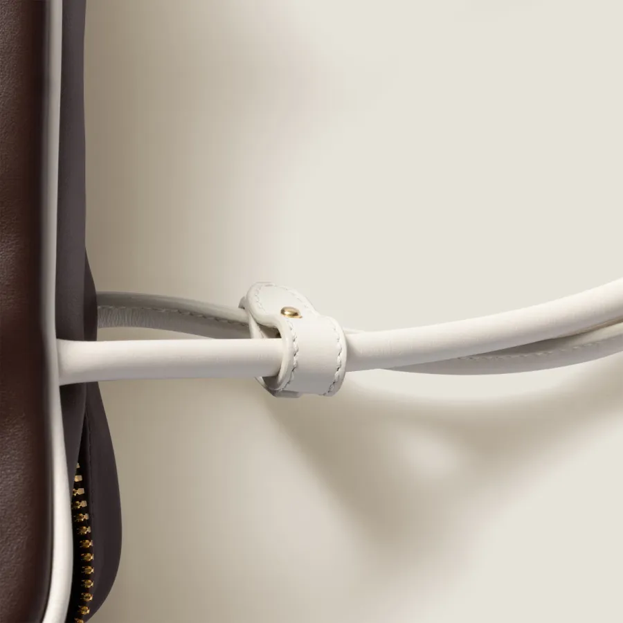 Miu Miu Calfskin Leather Beau Deep Brown Top-Handle Bags