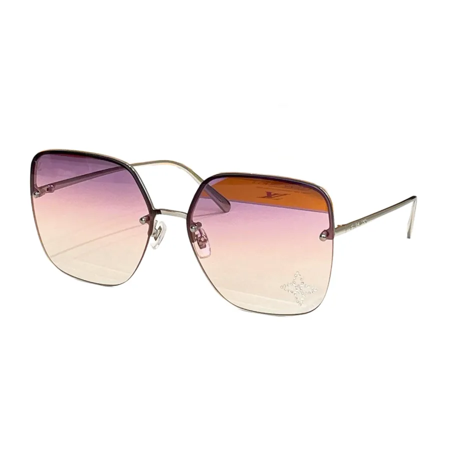 Louis Vuitton square frame glasses eggplant/red/brown/black/purple/blue orange color Size 63口17-142