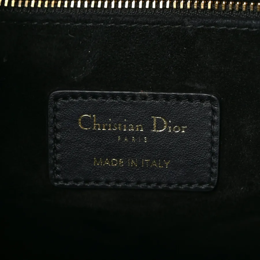 Dior Medium Book Tote Black Macrocannage Calfskin Leather Gold Hardware