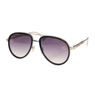Gucci Aviator glasses eggplant silver/leopard/teal/black silver/black gold/eggplant black color Size 52口18-145