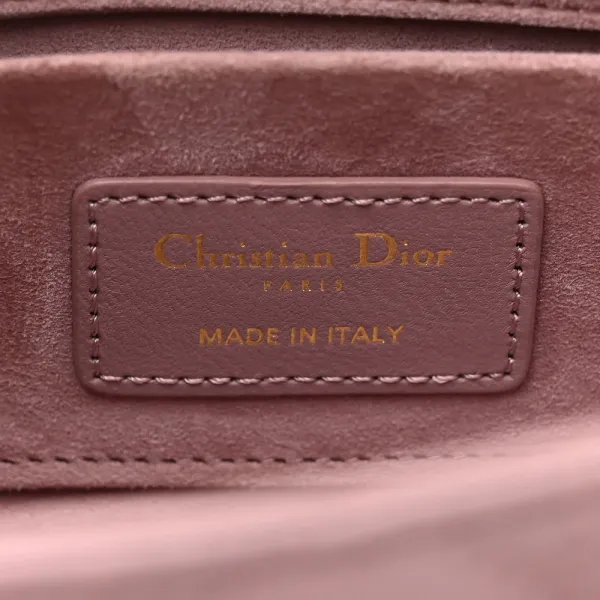 Dior Small Lady D-Joy Peony Pink Cannage Lambskin Leather Gold Hardware - Image 2