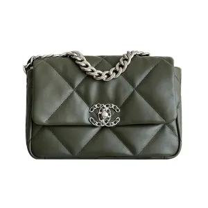 Chanel 19 Bag Light Blue Olive Green Grey Blue Navy Blue Yellow Caramel 26cm