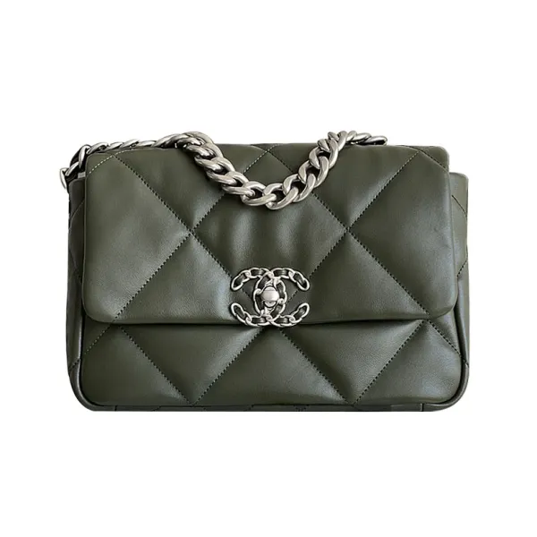 Chanel 19 Bag Light Blue Olive Green Grey Blue Navy Blue Yellow Caramel 26cm