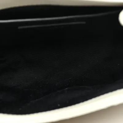 Saint Laurent Mini Nolita Blanc Vintage Quilted Monogram Lambskin Leather Aged Gold Hardware