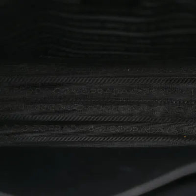 Prada Small Triangolo Symbole Embroidered Tote Black and Corda Jacquard Saffiano Leather Gold Hardware