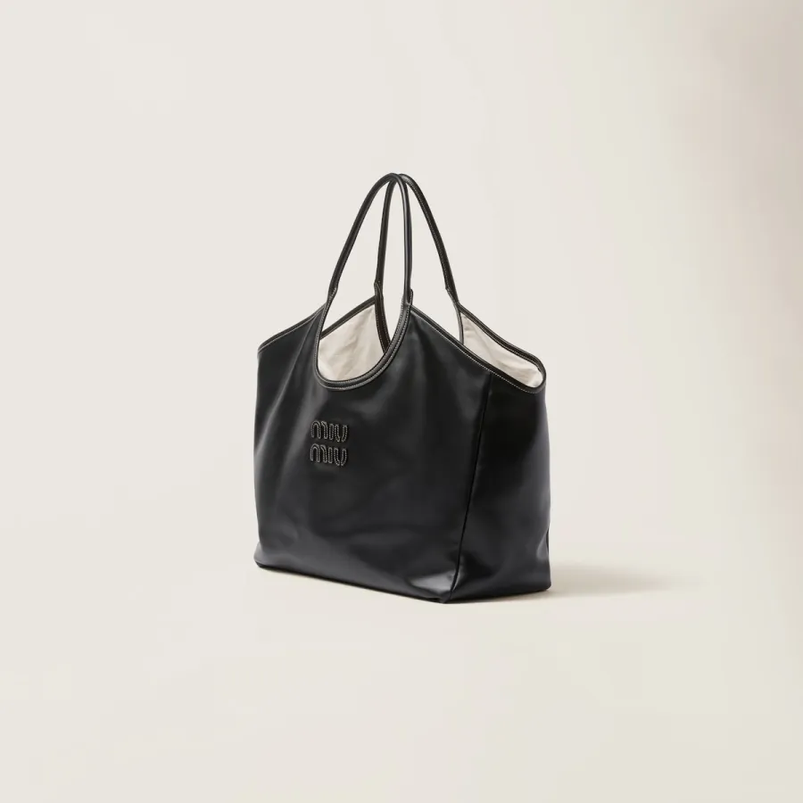 Miu Miu Calfskin Leather Black Shoulder Bags