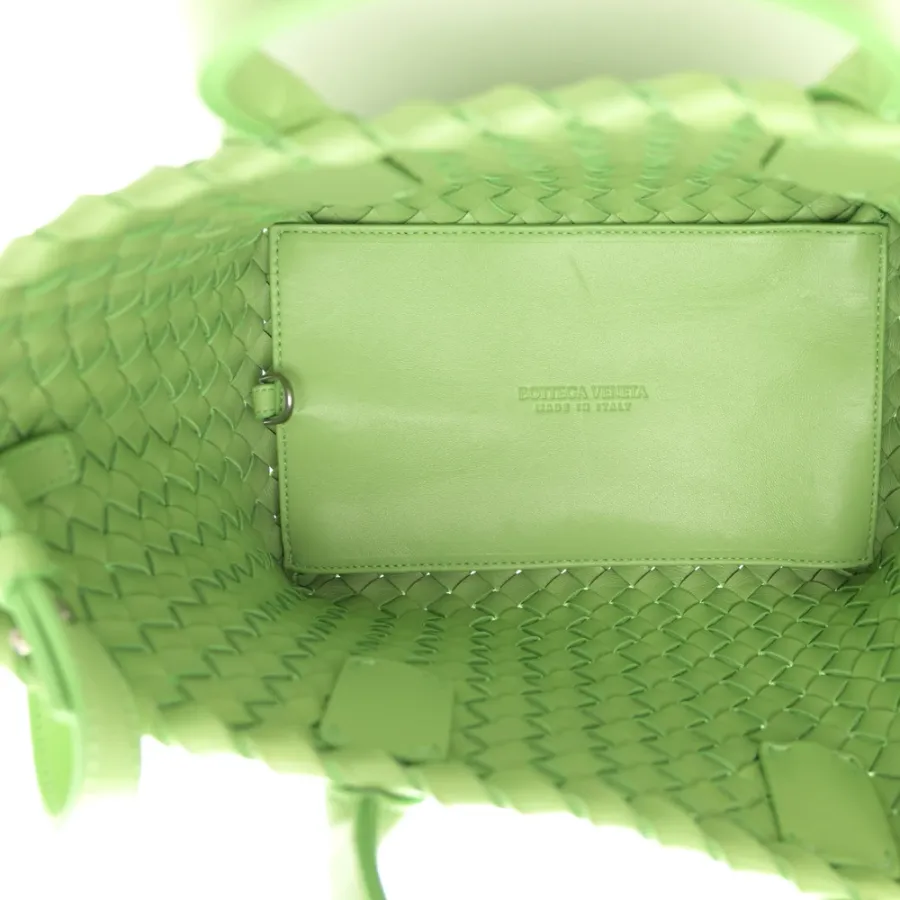 Bottega Veneta Mini Intrecciato Cabat Light Green Nappa Leather