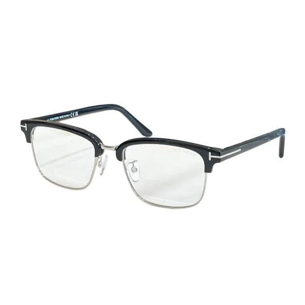 Tom Ford Clubmaster glasses leopard gold/black silver/black gold color Size 52口19-145 - Image 2