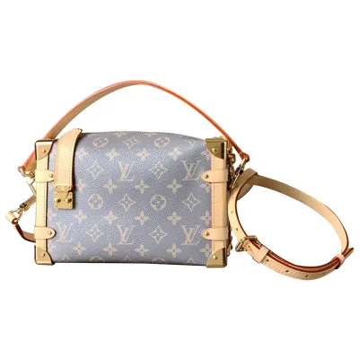 Louis Vuitton Side Trunk MM Monogram Canvas Brown/Grey Gold Hardware