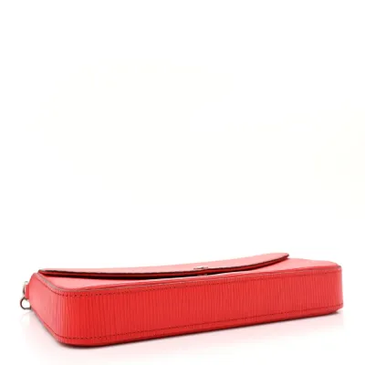 Louis Vuitton Pochette Felicie BB Coquelicot Epi Leather Silver Hardware