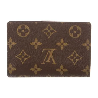 Louis Vuitton Small French Purse Wallet Monogram Canvas Gold Hardware
