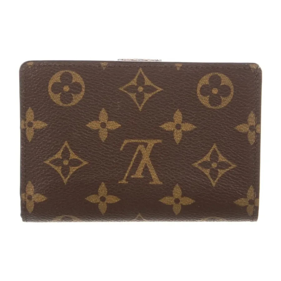 Louis Vuitton Small French Purse Wallet Monogram Canvas Gold Hardware