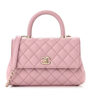 Chanel Coco Handle Mini | Light Pink Quilted Luxury