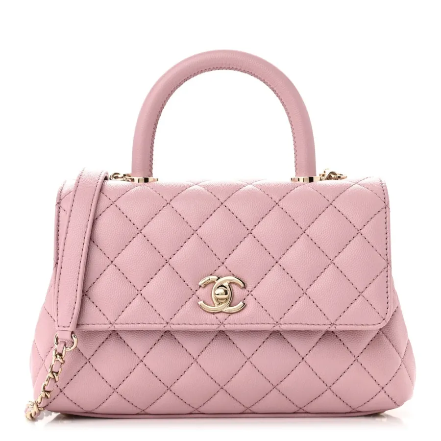 Chanel Coco Handle Mini | Light Pink Quilted Luxury