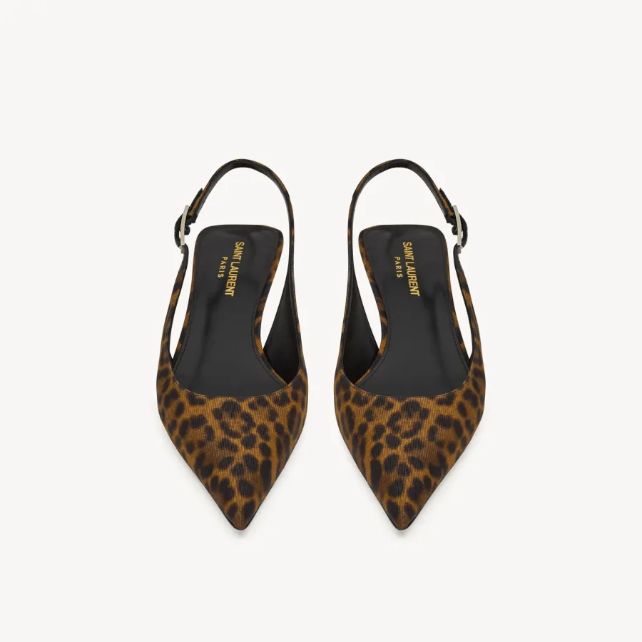 Yves Saint Laurent Leopard-print grosgrain heel heels