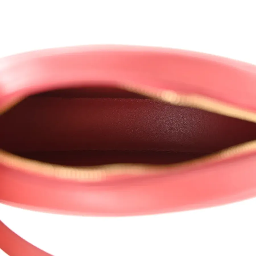 Celine Small Cuir Triomphe Oval Purse Crossbody Lipstick Smooth Calfskin Leather