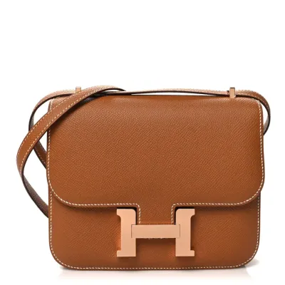 Hermès Constance 18 Brown Epsom Leather Rose Gold Hardware