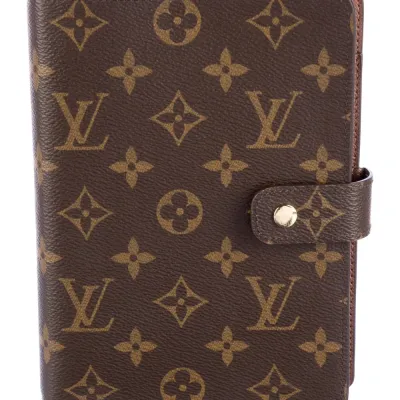 Louis Vuitton Small Agenda Monogram Coated Canvas Gold Hardware