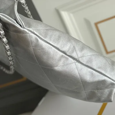 Chanel 22bags Silver / Grey Shoulder Bags