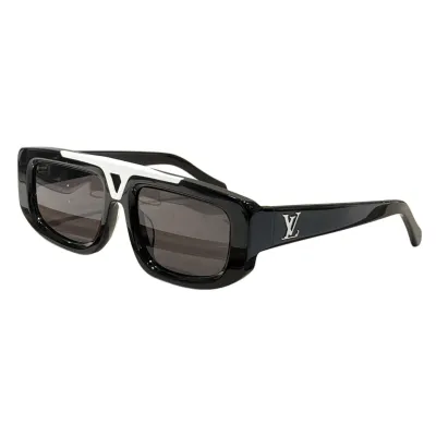Louis Vuitton square frame glasses yellow/black white/black gold/leopard/beige/white/camel color Size 54口19-145