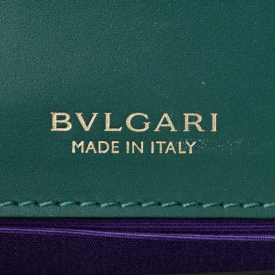 Bvlgari Small Serpenti Forever East West Shoulder Bag Mint Green Calfskin Leather Gold Hardware