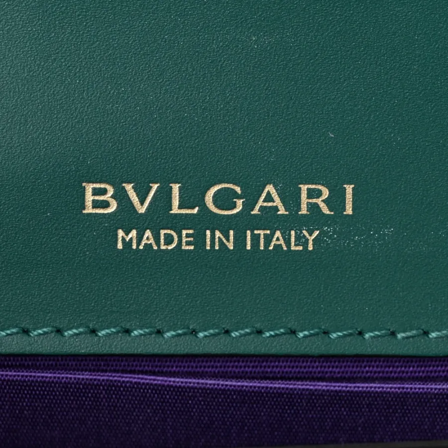 Bvlgari Small Serpenti Forever East West Shoulder Bag Mint Green Calfskin Leather Gold Hardware