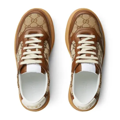 Gucci GG printed embossed sports shoes brown Sneakers