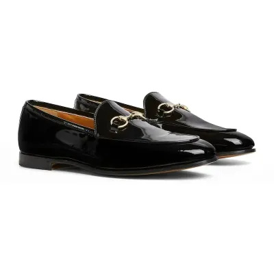 Gucci black patent leather loafers