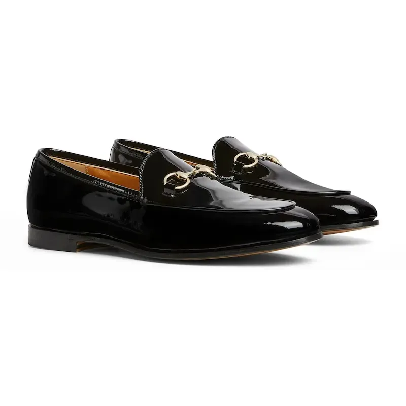 Gucci black patent leather loafers