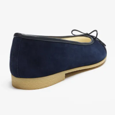 Chanel Flat shoes with suede effect, sheepskin and sheepskin leather, navy blue and black Ballet  Shoes