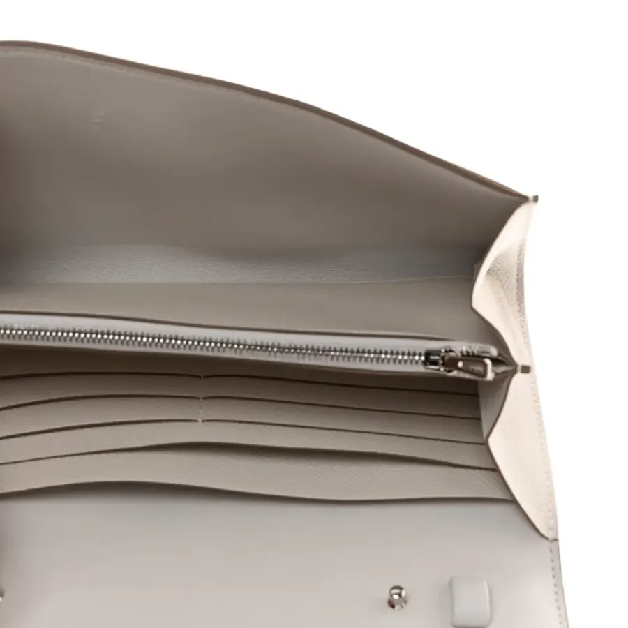 Hermès Constance Long To Go Wallet Gris Pâle Epsom Leather Silver Hardware