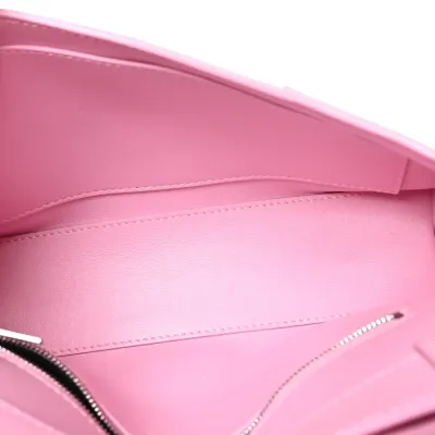 Balenciaga XS Downtown Shoulder Bag Candy Pink Semi-Shiny Smooth Calfskin Leather Silver Hardware