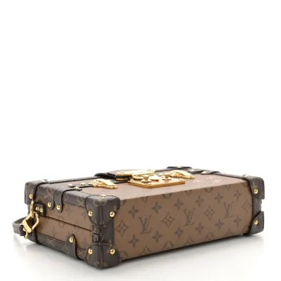 Louis Vuitton Petite Malle MM Reverse Monogram Canvas Gold Hardware