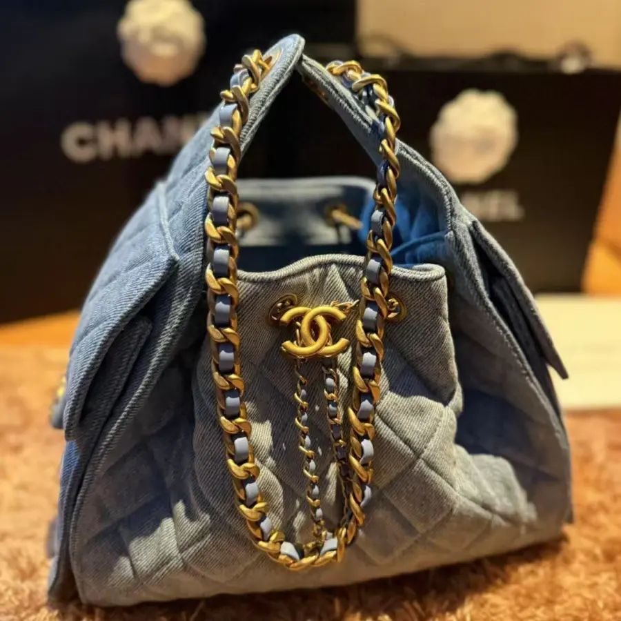 Chanel Denim blue/purple Abrasive Sand Leather Shoulder Bags photo review