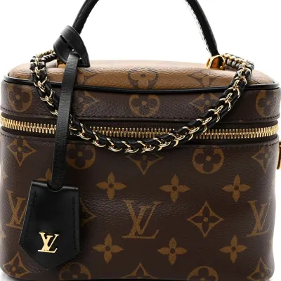 Louis Vuitton Vanity PM Reverse Monogram Canvas Gold Hardware