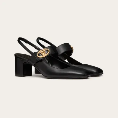 VALENTINO Calf leather strappy heels (6cm high heel)
