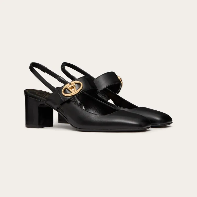 VALENTINO Calf leather strappy heels (6cm high heel)