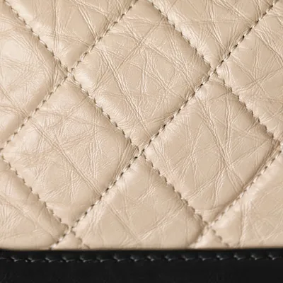 Chanel Apricot with black Bag Quilted Calfskin Leather Shoulder Bags Crossbody Bags