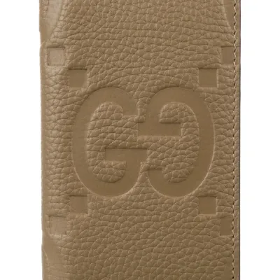 Gucci Medium Bifold Wallet Brown Jumbo GG Printed Calfskin Leather