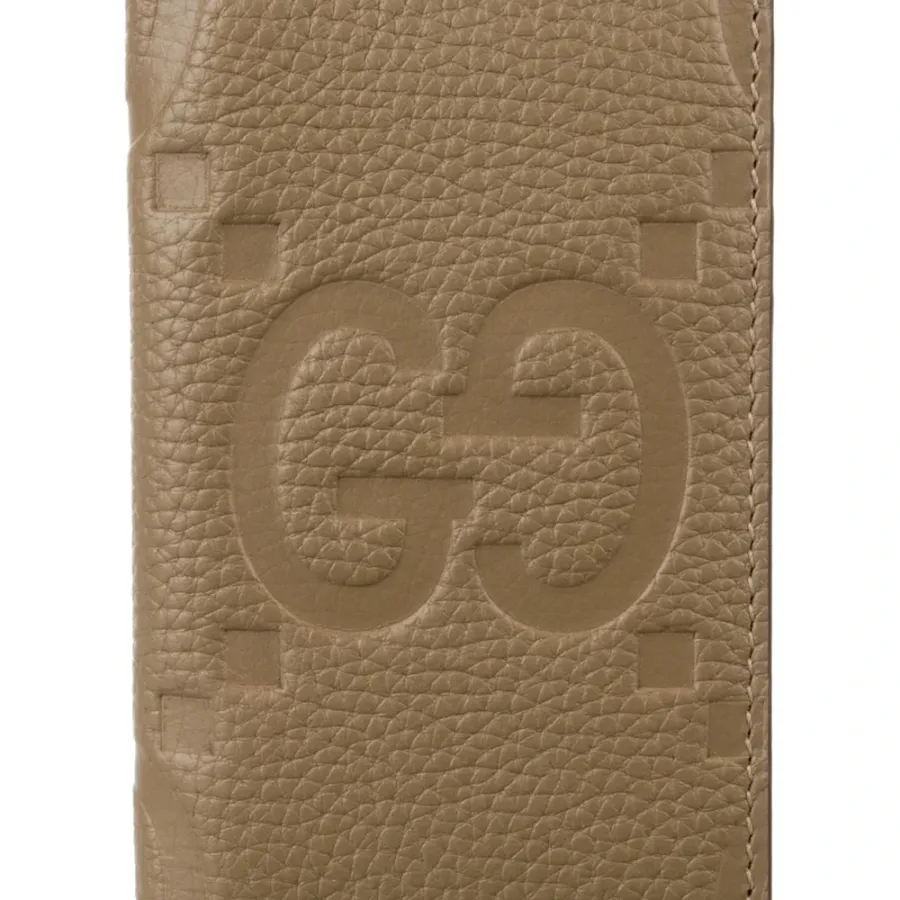 Gucci Medium Bifold Wallet Brown Jumbo GG Printed Calfskin Leather